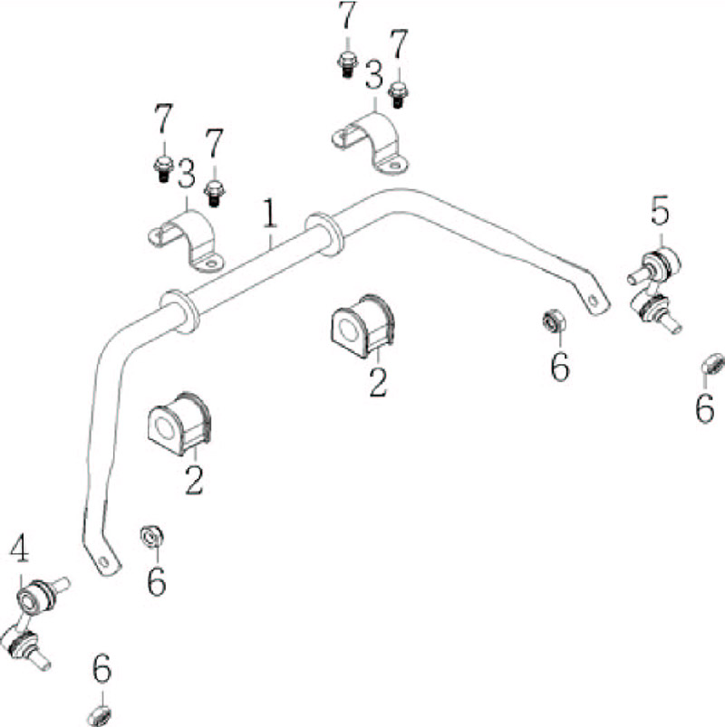 VUE ECLATEE PIECE BARRE STABILISATRICE S750